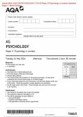 AQA 2024 AS PSYCHOLOGY 7181/2 Paper 2 Psychology in context Question Paper & Mark scheme (Merged) June 2024 [VERIFIED]