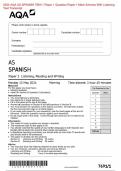 AQA AS SPANISH 7691 Paper 1, 2, 3 Question Papers & Mark schemes