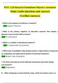 WGU C224 Research Foundations Objective Assessment  Study Guide with Questions and Answers (2024 / 2025) (Verified Answers)