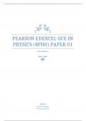 PEARSON EDEXCEL AS PHYSICS PAPER1  MARK SCHEME JUNE 2023