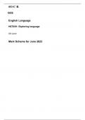 #O C R  GCE  English Language  H070/01: Exploring language  AS Level   Mark Scheme for June 2023