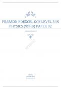 PEARSON EDEXCEL  A LEVEL 3 IN PHYSICS PAPER 2 QUESTION PAPER JUNE 2023