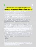 Abdominal Concept Lab (Shadow Health) 2023 NEW Update/GRADED A+ 