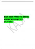 NUR 5335 FAMILY 2 STUDY  GUIDE NODULES 12  20232024