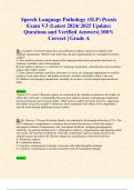 Speech Language Pathology (SLP) Exams (Latest 2024/ 2025 Updates STUDY BUNDLE WITH COMPETE SOLUTIONS) Questions and Verified Answers| 100% Correct | Grade A