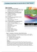 Test Bank for Psychiatric-Mental Health Nursing 8th Edition by Sheila L. Videbeck ISBN 9781975116378 Chapter 1-24 | Complete Guide A+