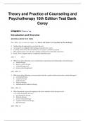 Theory and Practice of Counseling and Psychotherapy 10th Edition Test Bank Corey