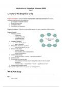 Summary Introduction Biomedical Sciences (Empirical cycle, Variables & Descriptive statistics, Study design, Ethics, Probability rules, Biases)