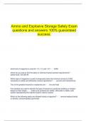   Ammo and Explosive Storage Safety Exam questions and answers 100% guaranteed success.