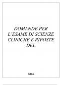 DOMANDE PER L'ESAME DISCIENZE CLINICHE E RIPOSTE DEL 2024