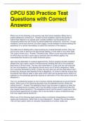 CPCU 530 Practice Test Questions with Correct Answers