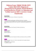 Midterm & Final Exams NR606/ NR 606 (NEW Updates 2024/ 2025 BUNDLED TOGETHER WITH COMPLETE SOLUTIONS) Diagnosis & Management in Psychiatric Mental Health II |Reviews with Questions and Verified Answers| 100% Correct| A Grade- Chamberlain 