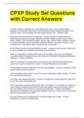 CPXP Study Set Questions with Correct Answers 