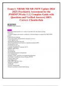 Exam 1: NR548/ NR 548 (NEW Update 2024/ 2025 Updates BUNDLED TOGETHER WITH COMPLETE SOLUTIONS) Psychiatric Assessment for the PMHNP |Questions and Verified Answers| 100% Correct- Chamberlain