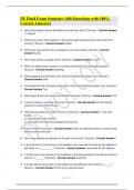 PE Final Exam Semester 1(80 Questions with 100% Correct Answers).