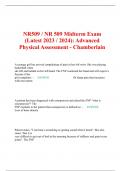 NR509 / NR 509 Midterm Exam (Latest 2023 / 2024): Advanced Physical Assessment - Chamberlain