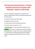 ATI Med Surg Proctored Exam | Practice Questions and Correct Answers with Rationale | Rated A+ 2024 Guide