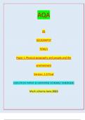 AQA AS GEOGRAPHY 7036/1 Paper 1 Physical geography and people and the  environment Version: 1.0 Final G/KL/Jun23/E4 7036/1 (JUN237036101) ASQUESTION PAPER & MARKING SCHEME/ [MERGED] Mark scheme June 2023