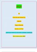 AQA AS FURTHER MATHEMATICS 7366/2D Paper 2 Discrete Version: 1.0 Final G/LM/Jun23/E4 7366/2D (JUN2373662D01) AS FURTHER MATHEMATICS Paper 2 DiscreteQUESTION PAPER & MARKING SCHEME/ [MERGED] Mark scheme June 2023