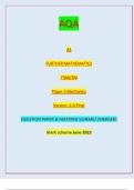 AQA AS FURTHER MATHEMATICS 7366/2M Paper 2 Mechanics Version: 1.0 Final G/LM/Jun23/E3 7366/2M (JUN2373662M01) AS FURTHER MATHEMATICS Paper 2 MechanicsQUESTION PAPER & MARKING SCHEME/ [MERGED] Mark scheme June 2023