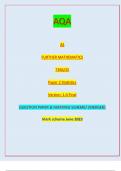 AQA AS FURTHER MATHEMATICS 7366/2S Paper 2 Statistics Version: 1.0 Final G/LM/Jun23/E5 7366/2S (JUN2373662S01) AS FURTHER MATHEMATICS Paper 2 StatisticsQUESTION PAPER & MARKING SCHEME/ [MERGED] Mark scheme June 2023