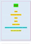 AQA A-level FURTHER MATHEMATICS 7367/2 Paper 2 Version: 1.0 Final PB/KL/Jun23/E4 7367/2 A-level FURTHER MATHEMATICS Paper 2 Time allowed: 2 hoursQUESTION PAPER & MARKING SCHEME/ [MERGED] Mark scheme June 2023