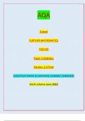 AQA A-level FURTHER MATHEMATICS 7367/3S Paper 3 Statistics Version: 1.0 Final PB/KL/Jun23/E3 7367/3S A-level FURTHER MATHEMATICS Paper 3 Statistics Time allowed: 2 hoursQUESTION PAPER & MARKING SCHEME/ [MERGED] Mark scheme June 2023