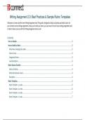 Writing Assignment Rubric Template for Introduction To Managerial Accounting 6th Edition By Peter C. Brewer, Ray H. Garrison, Eric Noreen, Suresh Kalagnanam,