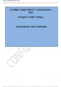 LCP4801 ASSIGNMENT 2 SEMESTER 1 2023 UNIQUE CODE: 879461