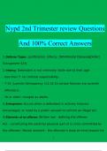 Nypd 2nd trimester review exam 2023 with 100% correct answers