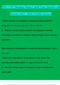 WGU C202 Managing Human Capital Objective Assessment Questions and Answers Latest (2023 / 2024) (Verified Answers by Expert)