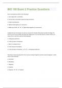 BIO 156 Exam 2|151 Practice Questions And Answers|42 Pages