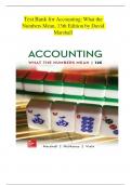 Test Bank for Accounting: What the Numbers Mean, 13th Edition by David Marshall