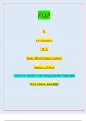 AQA AS PSYCHOLOGY 7181/2 Paper 2 Psychology in context Version: 1.0 Final *JUN237181201* IB/G/Jun23/E10 7181/2 For Examiner’s UseQUESTION PAPER & MARKING SCHEME/ [MERGED]  Mark scheme June 2023