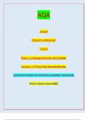 AQA A-level ENGLISH LANGUAGE 7702/2 Paper 2 Language diversity and change Version: 1.0 Final Post-Standardisation IB/G/Jun23/E7 7702/2 Monday 5 June 2023 Morning Time allowed: 2 hours 30 minutes MaterialsQUESTION PAPER & MARKING SCHEME/ [MERGED]  Mark sch