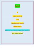 AQA AS ENGLISH LANGUAGE  7701/2 Paper 2 Language varieties Version: Final 1.0 IB/G/Jun23/E10 7701/2 Monday 22 May 2023 Morning Time allowed: 1 hour 30 minutes MaterialsQUESTION PAPER & MARKING SCHEME/ [MERGED]  Mark scheme June 2023