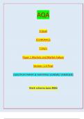 AQA AS ECONOMICS 7135/1 Paper 1 The Operation of Markets and Market Failure Version: 1.0 Final *jun237135101* IB/M/Jun23/E10 7135/1QUESTION PAPER & MARKING SCHEME/ [MERGED]  Mark scheme June 2023