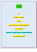 AQA AS RELIGIOUS STUDIES  7061/1 Paper 1 Philosophy of Religion and Ethics Version: 1.0 Final IB/M/Jun23/E6 7061/1 Friday 19 May 2023 / QUESTION PAPER & MARKING SCHEME/ [MERGED]  Mark scheme June 2023