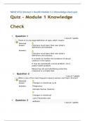 NRNP 6552 Women’s Health Module 1 2 3 Knowledge check quiz