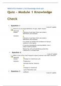 NRNP 6552 Module 1,2 &3 Knowledge check quiz