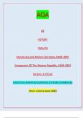 AQA AS HISTORY 7041/2O Democracy and Nazism: Germany, 1918–1945 Component 2O The Weimar Republic, 1918–1933 Version: 1.0 Final IB/M/Jun23/E3 7041/2O   AS  HISTORYQUESTION PAPER & MARKING SCHEME/ [MERGED]  Mark scheme June 2023