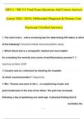 NR511 / NR 511 Midterm Exam Study Guide Q & A (Latest 2024 / 2025): Differential Diagnosis & Primary Care Practicum (Verified Answers)