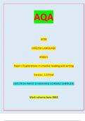 AQA GCSE ENGLISH LANGUAGE 8700/1 Paper 1 Explorations in creative reading and writing Version: 1.0 Final *JUN238700101* IB/G/Jun23/E6 8700/1 For Examiner’s Use /  QUESTION PAPER & MARKING SCHEME/ [MERGED]