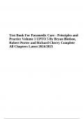 Test Bank For Paramedic Care - Principles and Practice Volume 1 UPTO 5 By Bryan Bledsoe, Robert Porter and Richard Cherry Complete All Chapters Latest 2024/2025