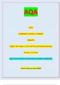 AQA GCSE COMBINED SCIENCE: SYNERGY 8465/2H Higher Tier Paper 2 Life and Environmental Sciences Version: 1.0 Final G/KL/Jun23/E6 8465/2H (JUN2384652H01) GCSE COMBINED SCIENCE: SYNERGY  QUESTION PAPER & MARKING SCHEME/ [MERGED]