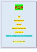 AQA GCSE MODERN HEBREW 8678/WH Paper 4 Writing Higher Tier Version: 1.0 Final G/TI/Jun23/E5 8678/WH (JUN238678WH01) GCSE MODERN HEBREW Higher Tier Paper 4 Writing/  QUESTION PAPER & MARKING SCHEME/ [MERGED]