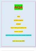 AQA GCSE MODERN HEBREW 8678/WF Paper 4 Writing Foundation Tier Version: 1.0 Final G/TI/Jun23/E5 8678/WF (JUN238678WF01) GCSE MODERN HEBREW Foundation Tier Paper 4 Writing /QUESTION PAPER & MARKING SCHEME/ [MERGED]