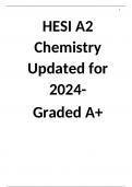  HESI A2 Chemistry Updated for 2024-Graded A+