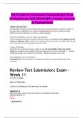 NRNP 6665-01 Psychiatric Mental Health Week 11 Final Exam 2023-2024 (100% Correct Answers & Explanations)