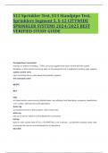 S12 Sprinkler Test, S13 Standpipe Test, Sprinklers Segment 5, S-12 CITYWIDE SPRINKLER SYSTEMS 2024/2025 BEST VERIFIED STUDY GUIDE